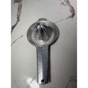 Vintage Foley‎ Aluminum Hand Juicer Reamer Silver Manual Citrus Squeezer